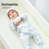 DOMIAMIA婴儿连体衣秋季长袖夹棉百天宝宝新生儿衣服满月爬服 帽檐秘符【秋冬夹棉】 73cm