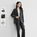 尚都比拉职业通勤西装套装女春秋季正装免烫抗皱外套裤子面试两件套西服