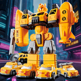 搭一手儿童男孩益智玩具3-6-10岁大黄蜂变形机器人磁吸力积木生日礼物