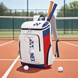 【新款推荐】羽毛球包双肩包专业训练包男女款双肩羽毛拍包大容量 1408彩虹色送鞋袋 默认项