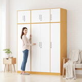 金经金属钢制衣柜主卧室家用出租房铁艺落地柜环保铁皮儿童衣橱长1.8米