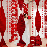 酷依宝结婚订婚婚房布置折纸瀑布拍照背景布置喜庆红色折纸客厅卧室装饰