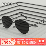 保圣（PROSUN）太阳镜男女高清偏光墨镜男士飞行员太阳镜驾驶镜情侣款PS7022 C19镜框钛黑/镜片灰绿