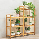 木马人简易落地阳台花架客厅多层花盆架多肉室内可置物层架收纳架鱼缸架 3层宽68