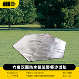 探险者（TAN XIAN ZHE）防潮垫户外帐篷垫子防水布铝箔野餐垫子地铺垫沙滩垫多人加宽 六角220x220