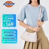 Dickies单肩包女斜挎包可拆肩带满印老花包DK休闲腋下包高级感手拎包粉色