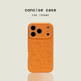 嘉丹纳 JUADONAR【一体拍照键】可爱kitty猫苹果17promax手机壳全包镜头苹果17液态硅胶iPhone17Pro卡通少女防摔 爱马仕橙-猫猫头 iphone 17 Pro Max