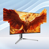 泰坦军团31.5英寸 QD量子点-OLED 4K 240Hz曲面屏 极光氛围灯 HDR400 内置音箱 C口65W 双电竞显示器G32T9W