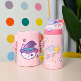 contigo儿童316L不锈钢吸管杯HBC-GIZ309VP+魔法猫猫400ml