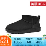 UGG美版雪地靴休闲经典迷你短靴舒适短筒靴 1116109 1116109女款-黑色 36