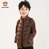大嘴猴（paul frank）童装儿童羽绒服2025秋冬款女男女童羽绒内胆洋气保暖舒适轻薄外套 卡其 140