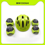 酷骑儿童头盔护具五件套 头盔护肘护膝酷骑绿