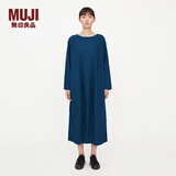 无印良品 MUJI IDEE 女式 套头长袖连衣裙 GAC32C2A 裙子 多巴胺 深蓝色 均码