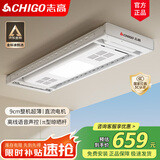 志高（CHIGO） 智能电动晾衣架升降晾衣机阳台智能晾衣机超薄隐形挂衣架晒衣架 白色+照明横杆语音杀菌风干