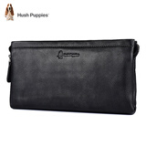 暇步士（Hush Puppies）手拿包男真皮手抓包头层牛皮手包男士夹包大容量钱包信封包手拿包 黑色双色纹