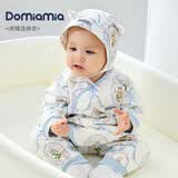 DOMIAMIA婴儿连体衣秋季长袖夹棉百天宝宝新生儿衣服满月爬服 圣卡梅奥【秋冬夹棉】 73cm