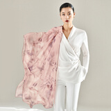 万事利真丝丝巾桑蚕丝长巾雪纺国风披肩外搭送妈妈老师礼盒装幻影之光