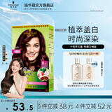 施华蔻（Schwarzkopf）怡然染发剂染发霜  植物草本温和盖白染发膏男女轻松染 【神秘性感】4.9罗兰深紫