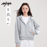 MJ STYLE插肩袖短款开衫外套女2025年秋季宽松休闲百搭运动风学生长袖上衣