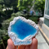 新款赛里木湖蓝冰箱贴创意树脂磁贴文创旅游纪念品收藏礼物伴手礼