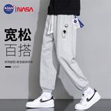 NASA GISS官方潮牌休闲裤男束脚裤学生松紧运动卫青少年九分宽松长裤子男