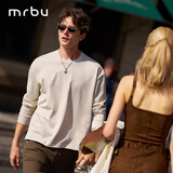 Mr.Bu布先生280G重磅纯棉长袖T恤男2025春秋新款廓形时尚打底衫KT01903 【长袖重磅T】廓形版-地衣青 XL /180