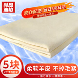 赫思迪格 HGJ-181 麂皮擦车巾 羊皮擦车布 不留痕擦车毛巾 自然型25*42厘米（5块）