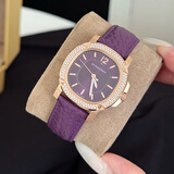 博柏利（BURBERRY）支持鉴定/手表女表女士紫罗兰女士镶钻圈手表腕表BBY1809新年礼物 BBY1809紫皮间金钻圈紫面