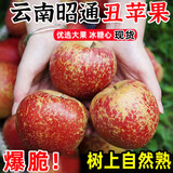 骄瑰云南昭通丑苹果 高山冰糖心红富士苹果水果年货节礼盒 果经-85mm-90mm （精品特大果） 9斤精品装【优选推荐蕞划算】