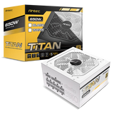 安钛克BP750 金牌直出电源  泰坦TiTAN系列TP650 TP750金牌全模组电源 搭瓦尔基里一体式水冷散热器套装 安钛克TiTAN 650W 金牌全模组电源 白色 搭配 瓦尔基里B360 白色 2.4寸屏幕