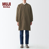 无印良品 MUJI 男女通用 不易沾水 立领大衣 无性别 男款女款 BDE16C1A 深咖啡棕色 XXS-XS