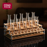 CLITON金山白酒杯分酒器酒具套装二两杯分酒壶烈酒杯收纳木架10杯10壶