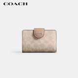 蔻驰（COACH）【品牌直供】【礼物】女士拉链钱包沙黄色CW786