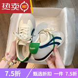 回力四季德训鞋女款2025秋季新款女鞋子美式复古软底阿甘鞋平底运动休闲鞋 蓝色 （专柜品质） 38 (240mm) （专柜品质）