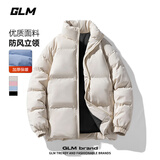GLM棉服男冬季加厚保暖外套男宽松棉衣男休闲防寒棉袄子卡其3XL