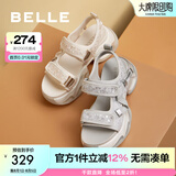 百丽（Belle）厚底老爹运动凉鞋女商场款休闲凉鞋B3V1DBL4 米色 36 (230mm)