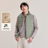 雪中飞秋冬新款男式轻薄羽绒服马甲基础男士短款羽绒秋马甲 浅草绿|4004 L 175/96A