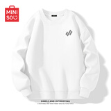 名创优品（MINISO）男士卫衣春季2026年新款简约百搭青少年潮流圆领上衣 白 M