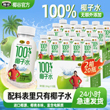 椰谷（YEGU）椰子水椰汁饮料天然电解质孕妇小孩可喝NFC果汁饮品 246g*20瓶/2箱（便携装）