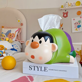 范爷家胖虎纸巾盒摆件儿童房抽纸盒创意可爱卧室装饰客厅茶几餐桌纸抽盒