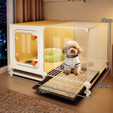 蔻丝狗笼子小型犬带厕所分离一室一厅一卫家用室内泰迪博美比熊幼犬笼