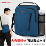 SWICKY瑞士单肩包男斜挎包男士包商务运动休闲包手提包出差韩版新品旅行 蓝色升级款【8%客户的选择】