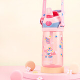 contigo康迪克 儿童吸管水杯夏季便携户外运动水杯450ml粉色HBC-STR141