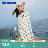 FILA FUSION 斐乐潮牌女子针织连衣裙夏新款宽松潮流运动裙子 仿古白-IV（宽松版型） S 160/80A