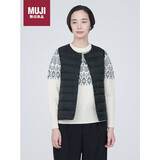 无印良品（MUJI）女式 轻量羽绒便携式 背心  黑色 XL 