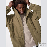 优衣库男装女装防风连帽外套/夹克户外休闲25秋冬新款478231 34 驼色 M