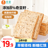 舌里奇亚籽低脂全麦面包吐司650g粗粮健身代餐早餐营养休闲零食