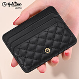 金利来卡包女士2025年新款真皮轻奢超薄女款银行卡证件包头层牛皮大学生 【黑色 小巧 超薄 头层牛皮】