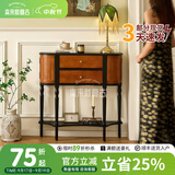 ZAVINTAGE STORE本来就复古「波奈特玄关柜」法式复古实木玄关桌入户中古风间隔柜 80cm波奈特玄关柜