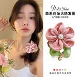 加恩倍森系大肠发圈女生网红2025新款发绳绝美发饰头花头饰扎头花朵头绳 粉色桃花朵朵发圈【1件装】